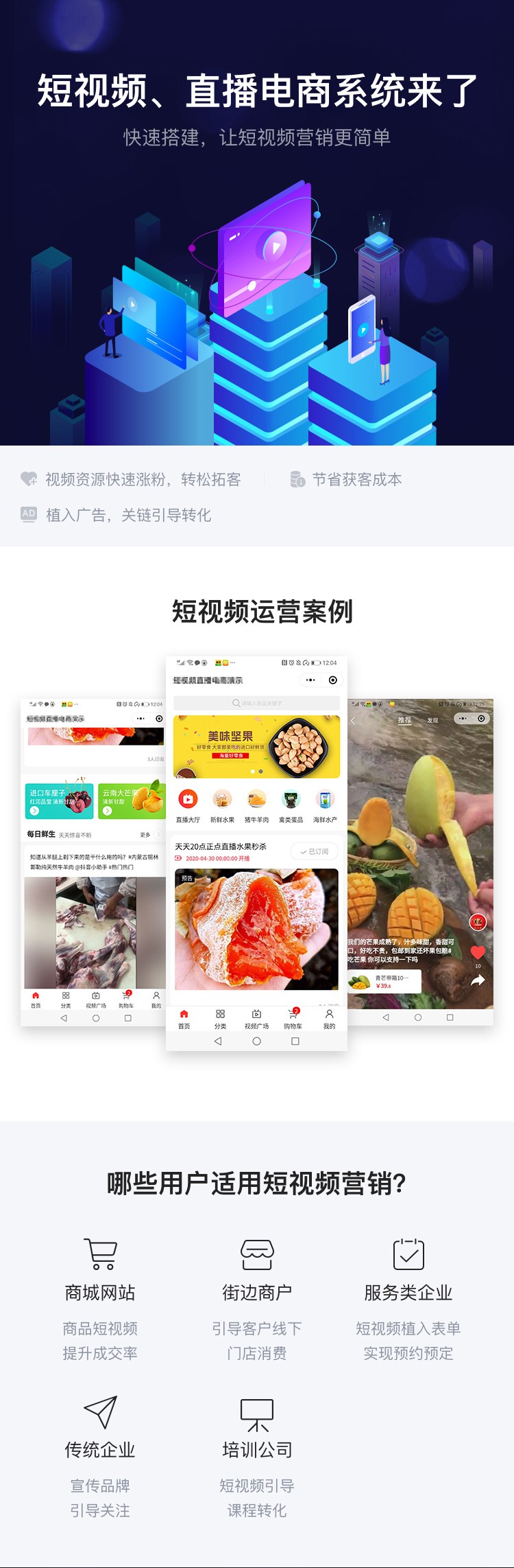 短視頻、直播電商系統(tǒng)
